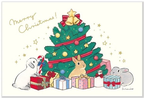 Rabbit christmas tree schinako - christmas,